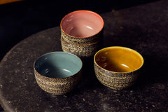 70s ceramics: noodle bowls, brew variation (set of 4) | PRE-ORDER, begin november