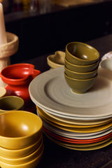 Farmhouse ceramics: XS bowls, moss (set of 4) | PRE-ORDER, begin november