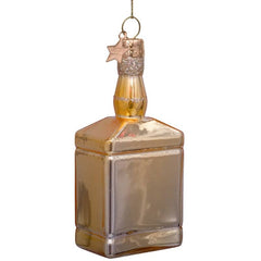 Ornament glass gold tequila bottle H9.5cm