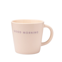 Ceramic cappuccino cup GOODMORNING ecru 250ml