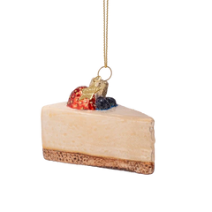 Ornament glass cheesecake H6cm