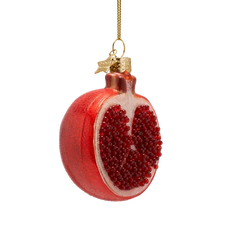 Ornament glass pomegranate H8cm