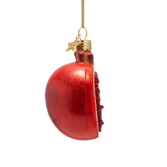 Ornament glass pomegranate H8cm