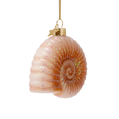 Ornament glass nautilus shell H8cm