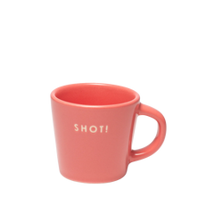 Espresso cup ceramic shot coral 80ml