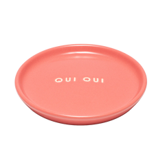Petit four plate ceramic oui oui! coral ø8.5cm