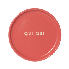 Petit four plate ceramic oui oui! coral ø8.5cm