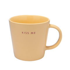 Tea cup ceramic kiss me yellow 350ml