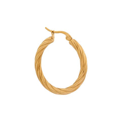 Label Kiki - Oval hilly hoop gold