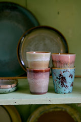 70s ceramics: ristretto mugs futurism, (set of 4)
