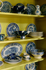 PRE-ORDER Ceramic bowl on base indigo