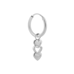 label kiki Open heart hoop silver