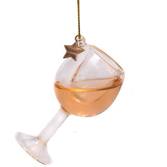 Ornament glass rose wijnglas H7cm
