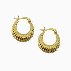 Oorbellen vintage waaier goud