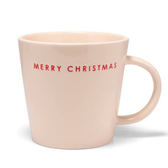 Ceramic tea cup MERRY CHRISTMAS ecru 350ml
