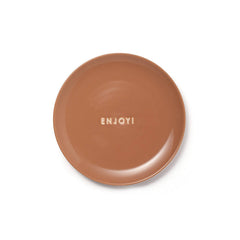 Ceramic cake plate ENJOY! terracotta ø16cm