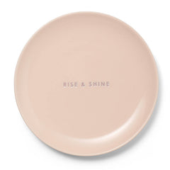 Ceramic breakfast plate RISE & SHINE ecru ø22cm