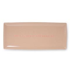 Ceramic plate THIS KITCHEN IS FOR DANCING beige B35cm x L15