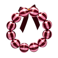 Krans bordeauxrood/roze 35,5cm