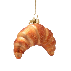 Ornament glass croissant H8.5cm