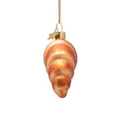 Ornament glass croissant H8.5cm