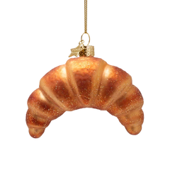 Ornament glass croissant H8.5cm