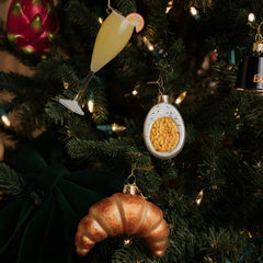 Ornament glass croissant H8.5cm
