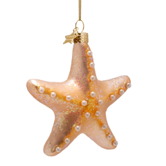 Ornament glass starfish H8.5cm