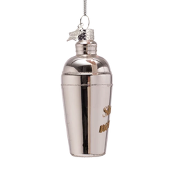 Ornament glass cocktail shaker shaken not stirred H9.5cm