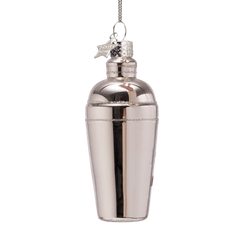 Ornament glass cocktail shaker shaken not stirred H9.5cm