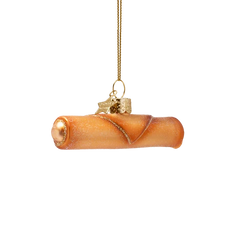 Ornament glass cheese stick H3cm