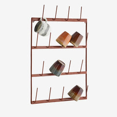 HANGING IRON MUG HOLDER, RUST