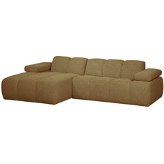 MOJO CHAISE LONGUE BANK LINKS BOUCLÉ GEEL/BRUIN MELANGE