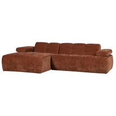 MOJO CHAISE LONGUE BANK LINKS RIBSTOF ROESTBRUIN