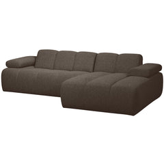 MOJO CHAISE LONGUE BANK RECHTS BOUCLÉ BRUIN MELANGE