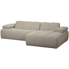 MOJO CHAISE LONGUE BANK RECHTS BOUCLÉ BEIGE MELANGE