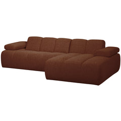 MOJO CHAISE LONGUE BANK RECHTS BOUCLÉ ROESTBRUIN MELANGE