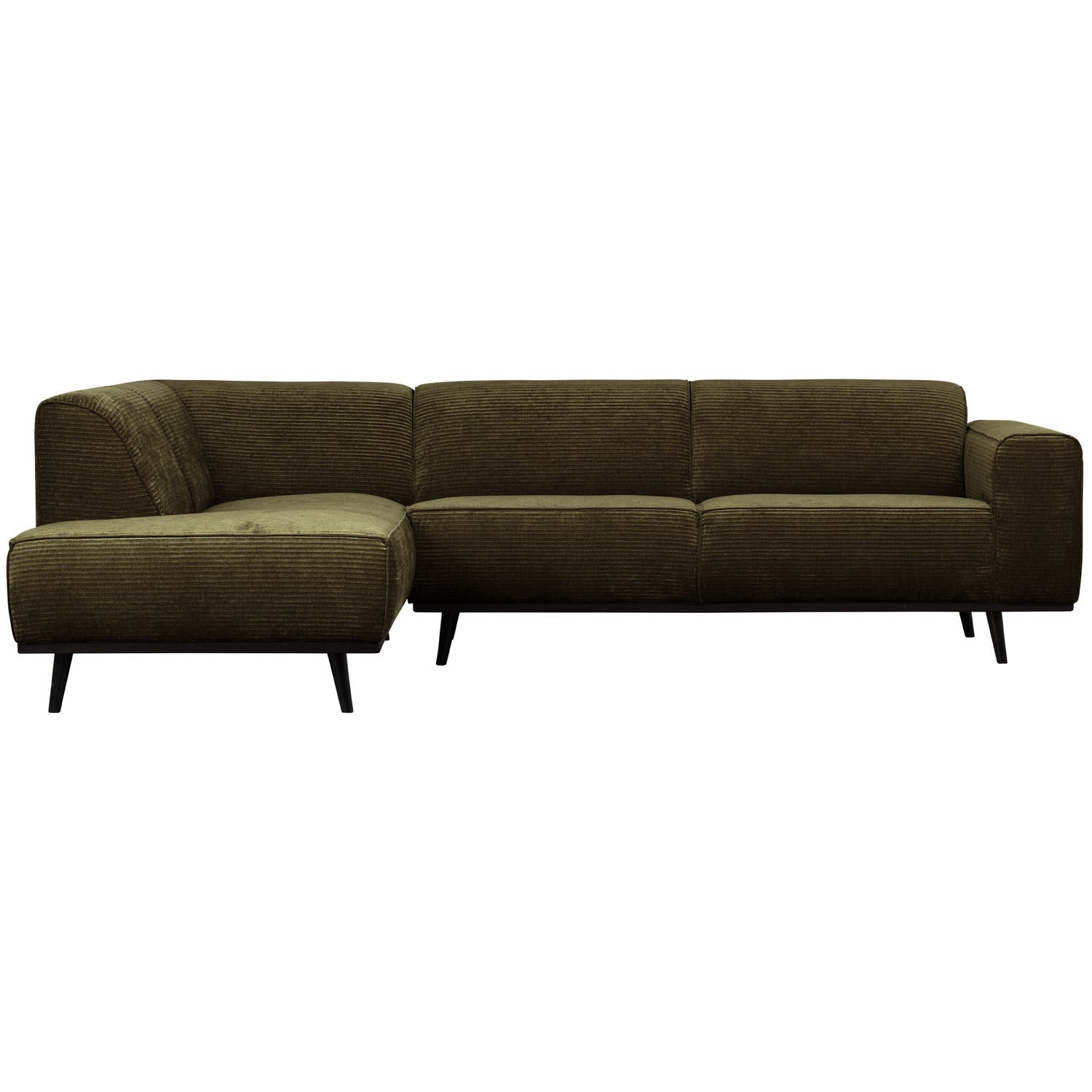 STATEMENT-HOEKBANK-LINKS-PLATTE-BREDE-RIB-WARM-GROEN