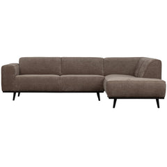 STATEMENT HOEKBANK RECHTS PLATTE BREDE RIB TAUPE
