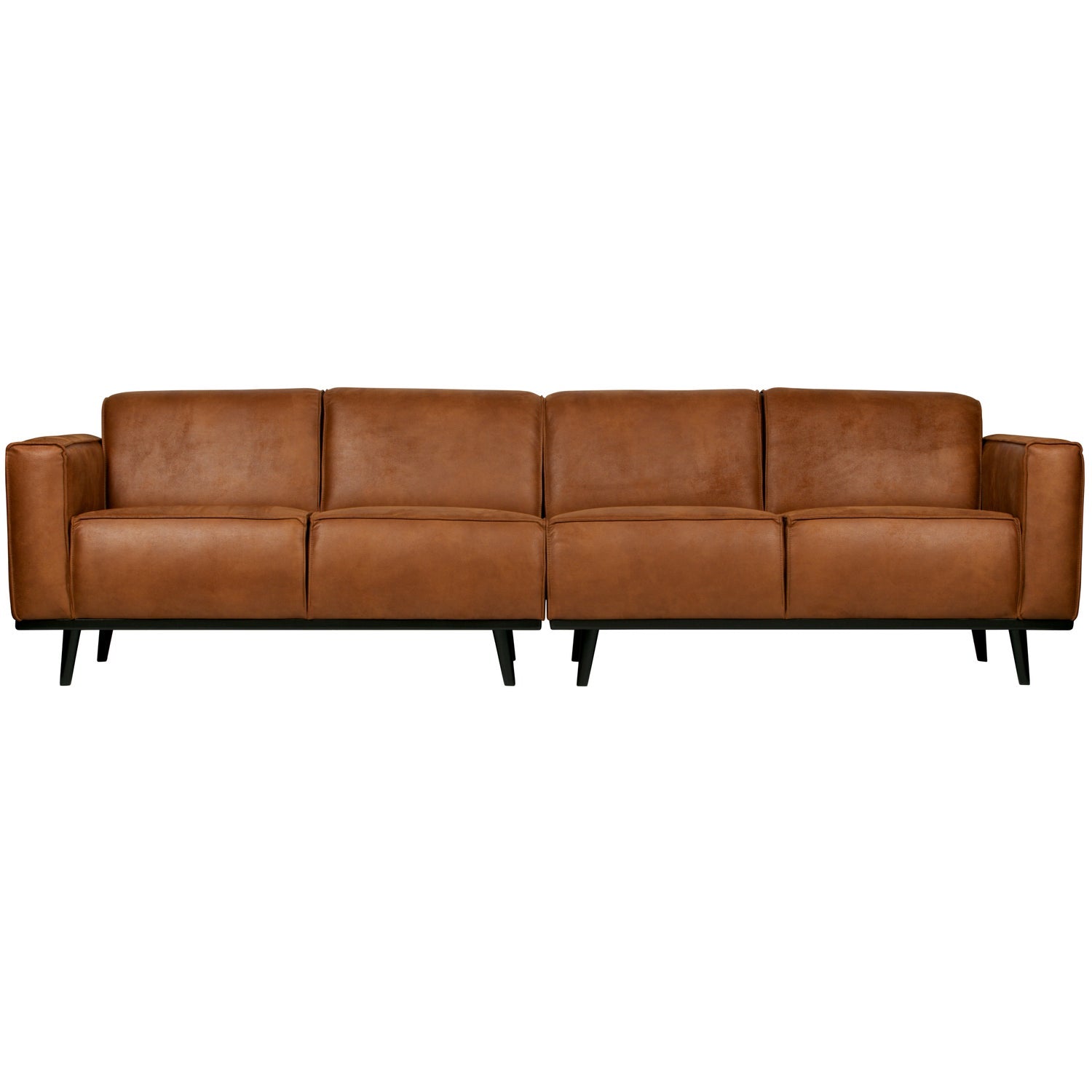 STATEMENT 4-ZITS BANK 280 CM LEDERLOOK COGNAC