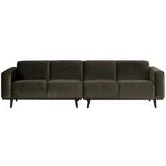 STATEMENT 4-ZITS BANK 280 CM FLUWEEL WARM GROEN