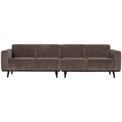 STATEMENT 4-ZITS BANK 280 CM PLATTE BREDE RIB TAUPE