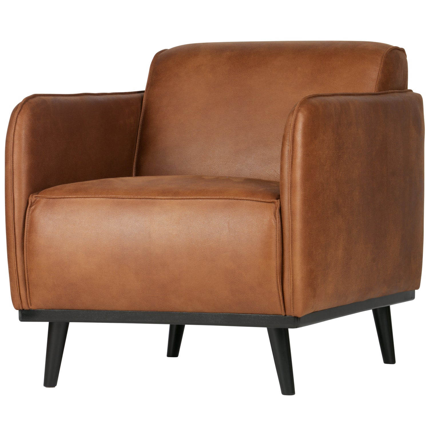 STATEMENT-FAUTEUIL-MET-ARM-LEDERLOOK-COGNAC