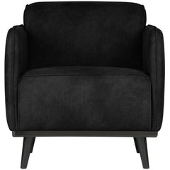 STATEMENT-FAUTEUIL-MET-ARM-SUEDINE-ZWART
