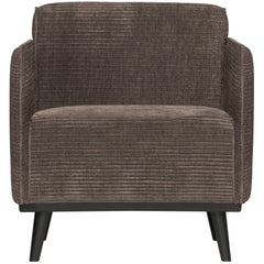 STATEMENT FAUTEUIL MET ARM BREDE PLATTE RIB TAUPE