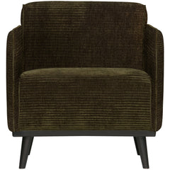 STATEMENT-FAUTEUIL-MET-ARM-BREDE-PLATTE-RIB-WARM-GROEN