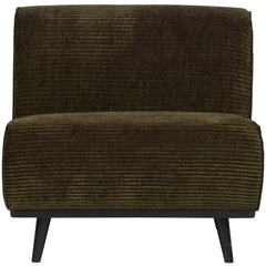 STATEMENT 1-ZITS ELEMENT BREDE PLATTE RIB WARM GROEN