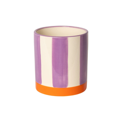 Bloempot Strepen Paars/Oranje ø10 cm