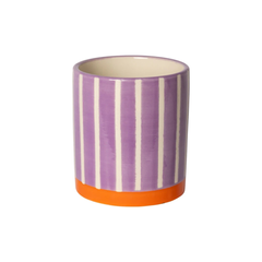 Bloempot Strepen Small Paars/Oranje ø10 cm