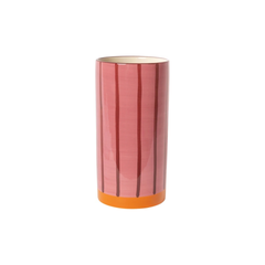 Vaas Strepen Small Roze/Bruin/Oranje 20xø10 cm
